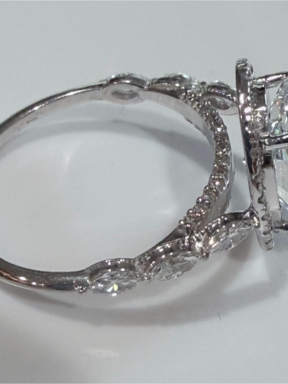 Remarkable Custom Made Oval Halo 3.25 Carat Total Weight IGI Certified Lab Ring